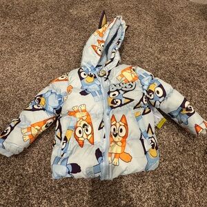 Bluey winter puffer jacket